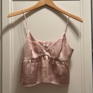 Aritzia Cropped Little Moon Babydoll Top
